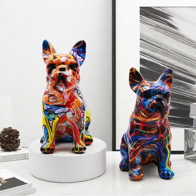 Birthday,Friendship Gifts,AnniversaryThank You,Graffiti French Bulldog Ornament - Resin Crafts